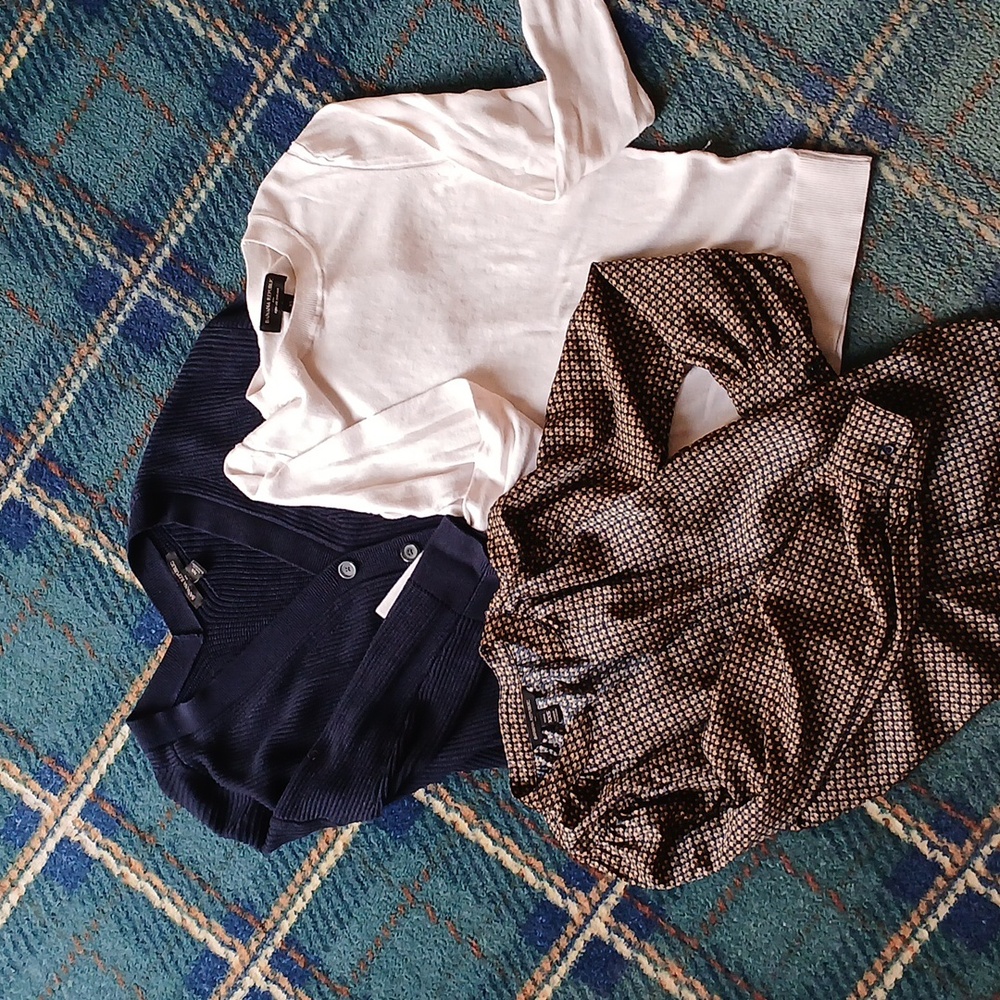 Banana Republic 3 piece lot. Silk shirt XXSP Other two XS. PERFECT CONDITION